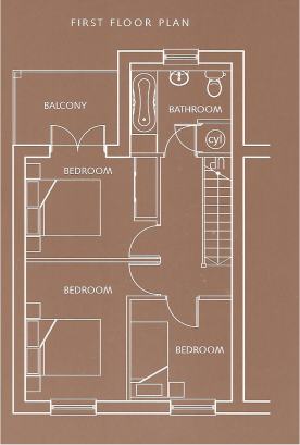 Waddleduck Cottage first floor plan